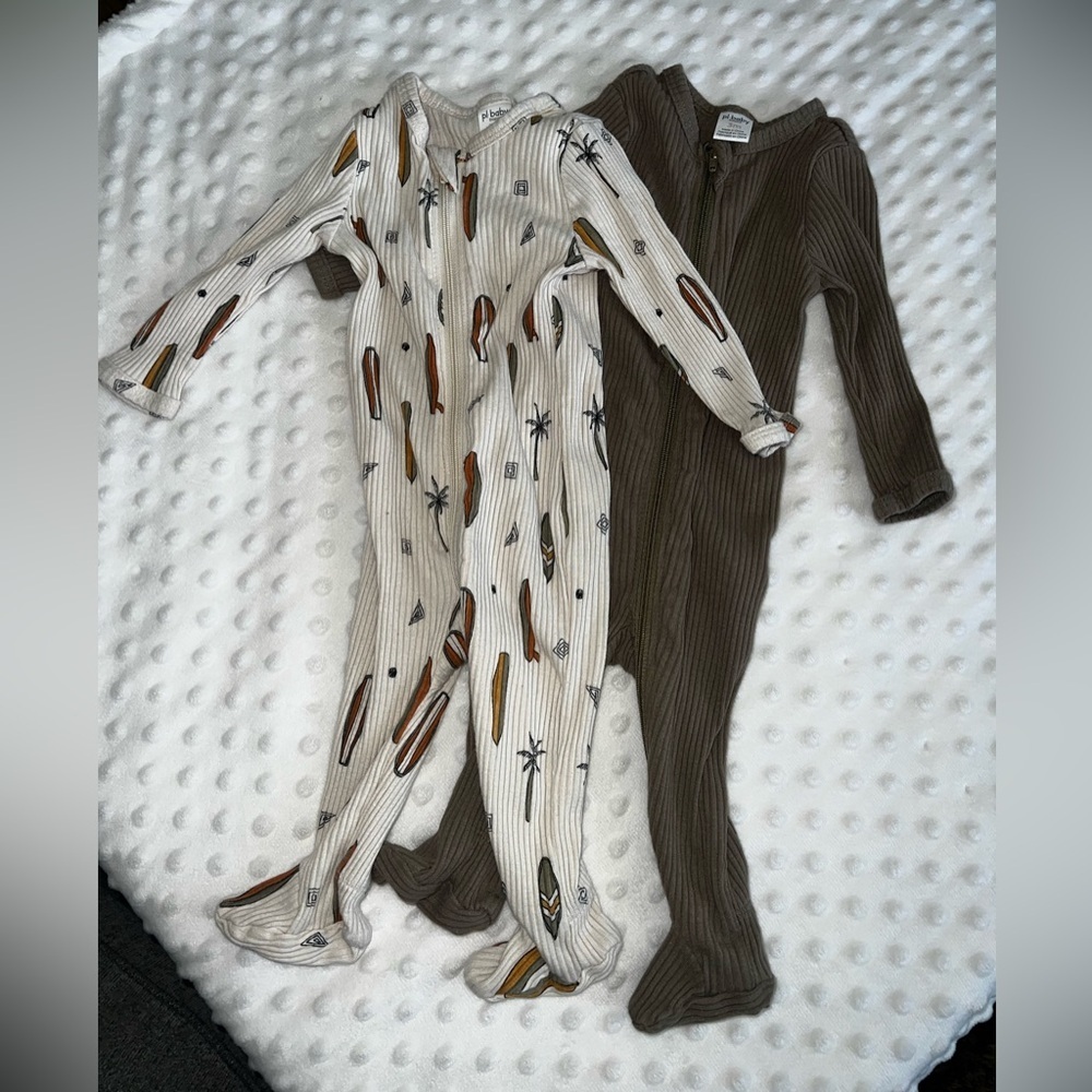 pl baby basics baby Ribbed Footie Set